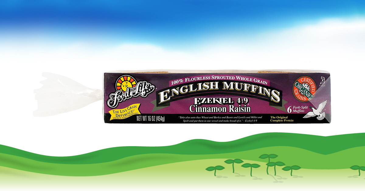 Ezekiel 49 Cinnamon Raisin Sprouted Whole Grain English Muffins Food